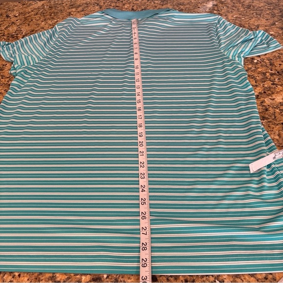 IZOD GOLF With STRETCH Size Large BLUE WHITE STRIPE SS - Picture 16 of 16